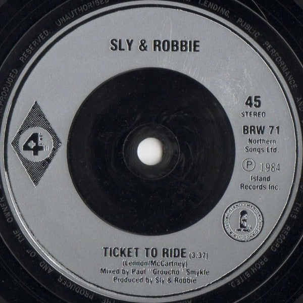 Sly & Robbie - Fire - Used Vinyl Record 7" image 4