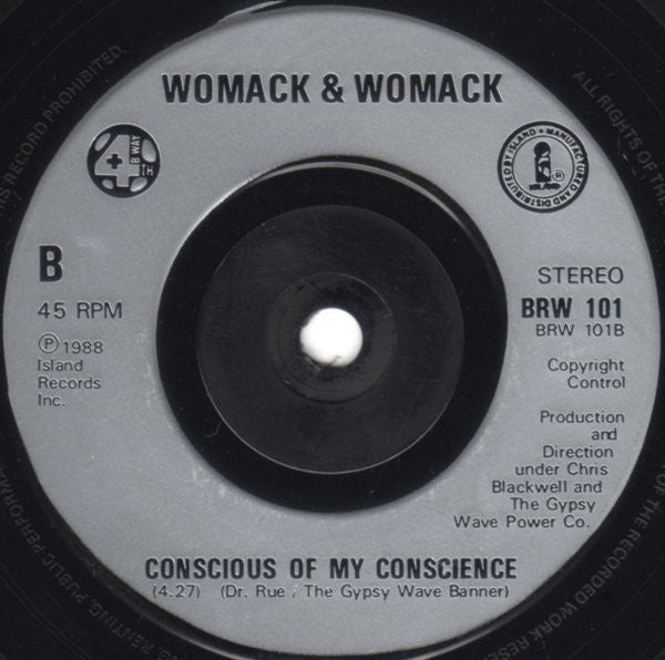 Womack & Womack - Teardrops - Used Vinyl Record 7" image 4