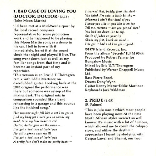 Robert Palmer - Addictions Volume I - Used CD image 4