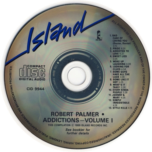 Robert Palmer - Addictions Volume I - Used CD image 8