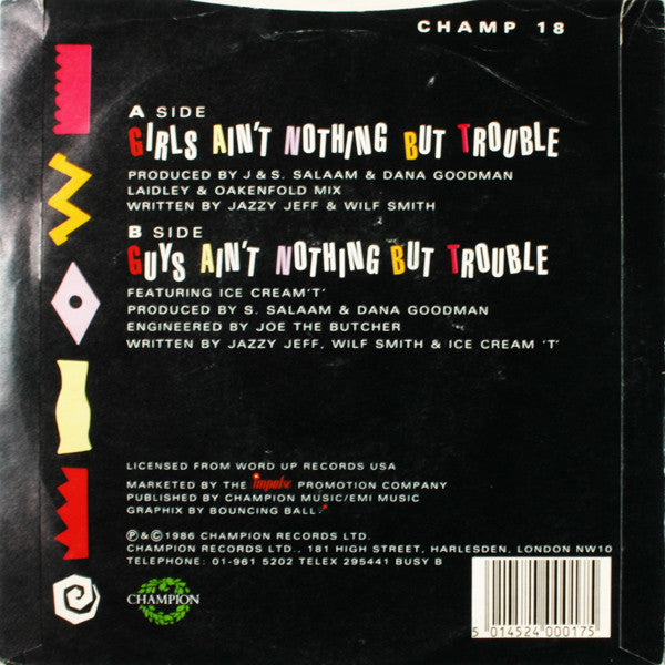 DJ Jazzy Jeff & The - Girls Ain't Nothing But Trouble - Used Vinyl Re image 2