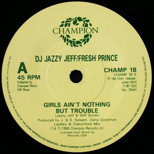 DJ Jazzy Jeff & The - Girls Ain't Nothing But Trouble - Used Vinyl Re image 3