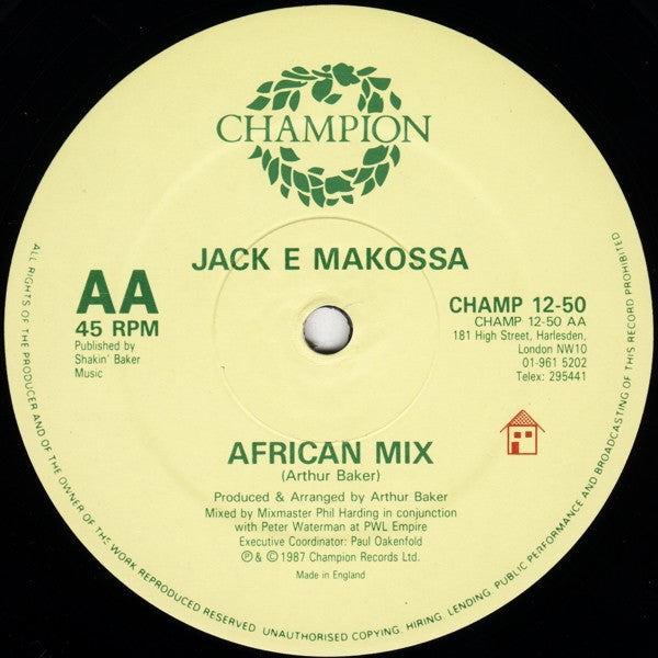 Jack E Makossa - Opera House - Used Vinyl Record 12" image 8
