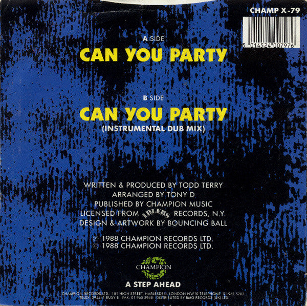 Royal House - Can You Party - Used Vinyl Record 7" image 2