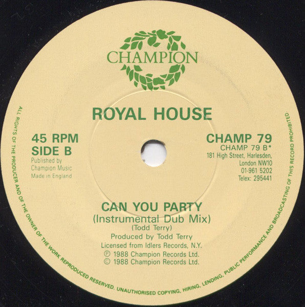 Royal House - Can You Party - Used Vinyl Record 7" image 4
