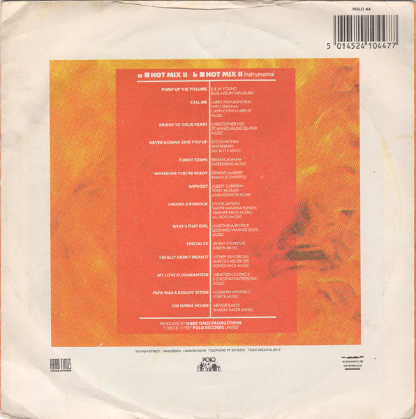 Bootleggers - Hot Mix II - Used Vinyl Record 7" image 6