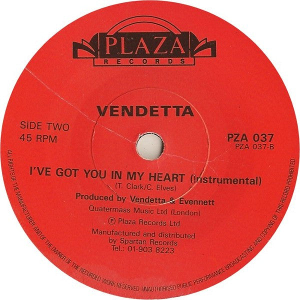 Vendetta - I've Got You In My Heart - Used Vinyl Record 7" image 4