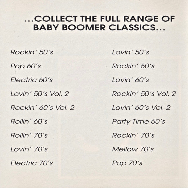 Various - Baby Boomer Classics - The Sixties (Vol 4) - Used CD image 4