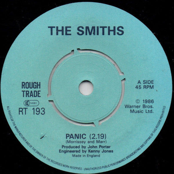Smiths - Panic - Used Vinyl Record 7" image 2
