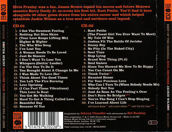 Jackie Wilson - Best Of The Original Soul Brother - Used CD image 7