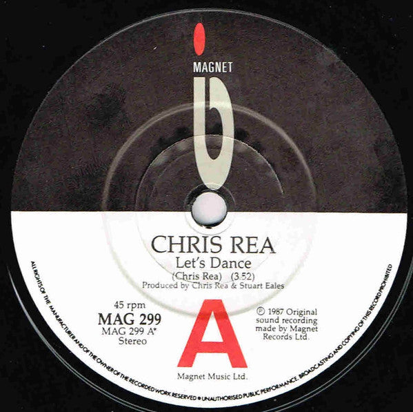 Chris Rea - Let's Dance - Used Vinyl Record 7" image 3