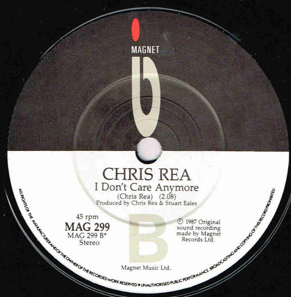 Chris Rea - Let's Dance - Used Vinyl Record 7" image 4