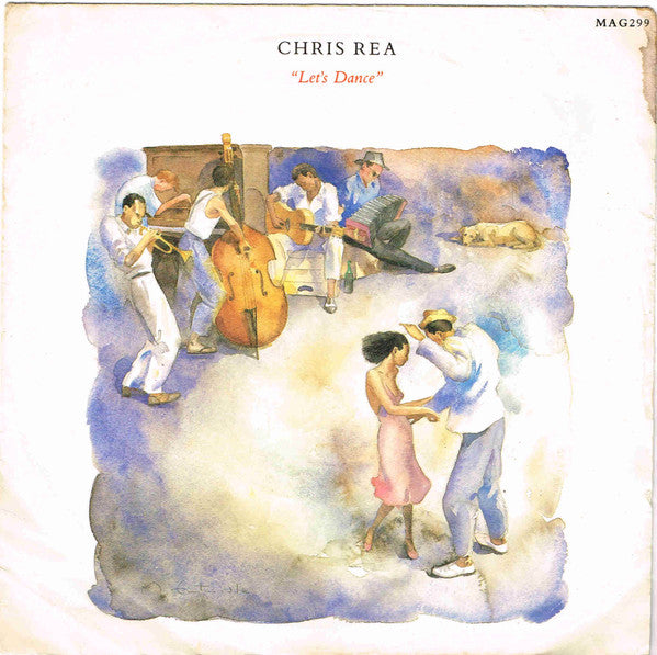 Chris Rea - Let's Dance - Used Vinyl Record 7" image 5