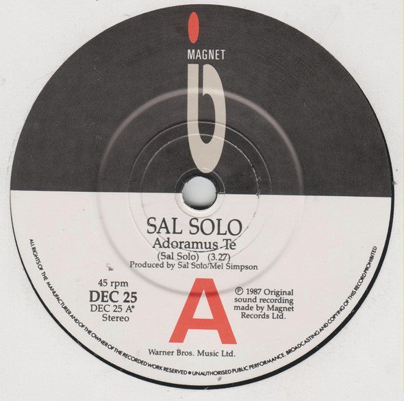 Sal Solo - Adoramus Te - Used Vinyl Record 7" image 3