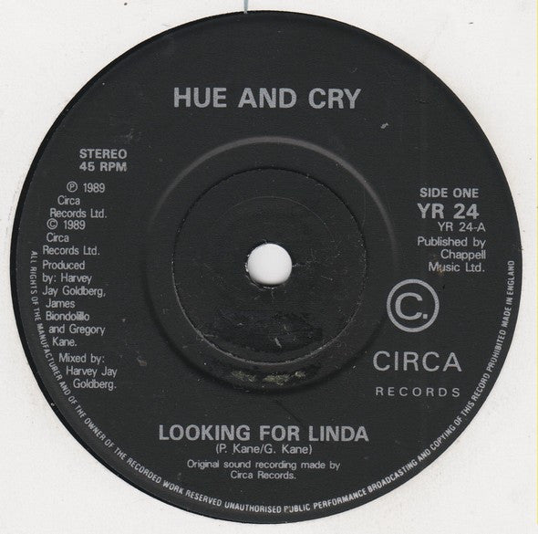 Hue & Cry - Looking For Linda - Used Vinyl Record 7" image 7