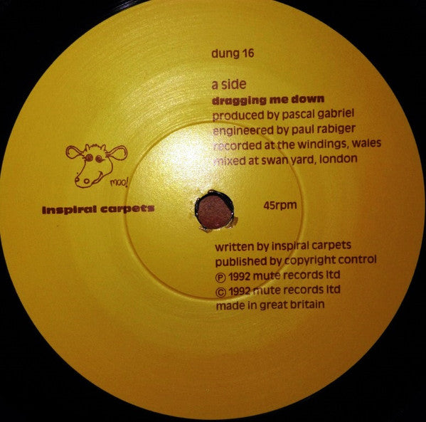 Inspiral Carpets - Dragging Me Down - Used Vinyl Record 7" image 3