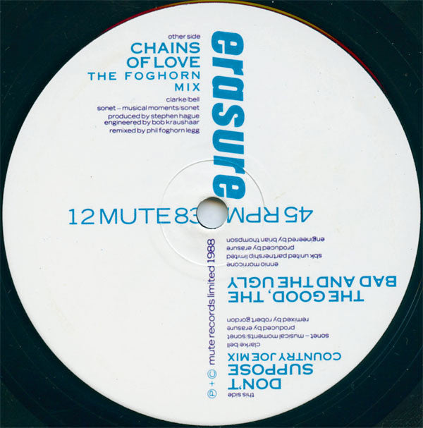 Erasure - Chains Of Love - Used Vinyl Record 12" image 4