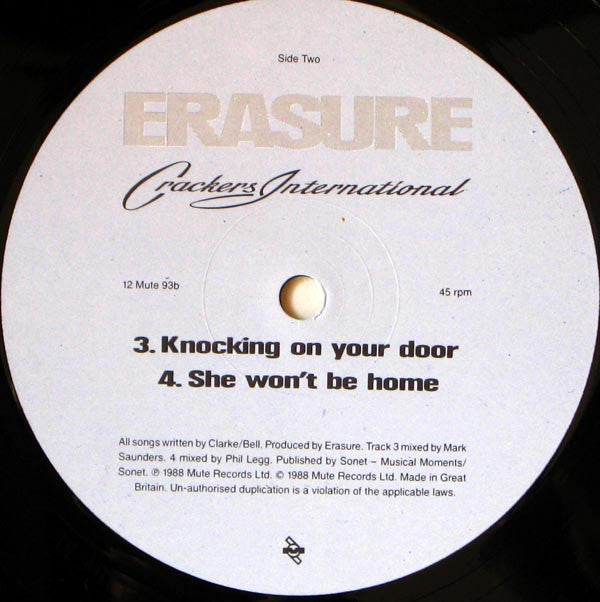 Erasure - Crackers International - Used Vinyl Record 12" image 4