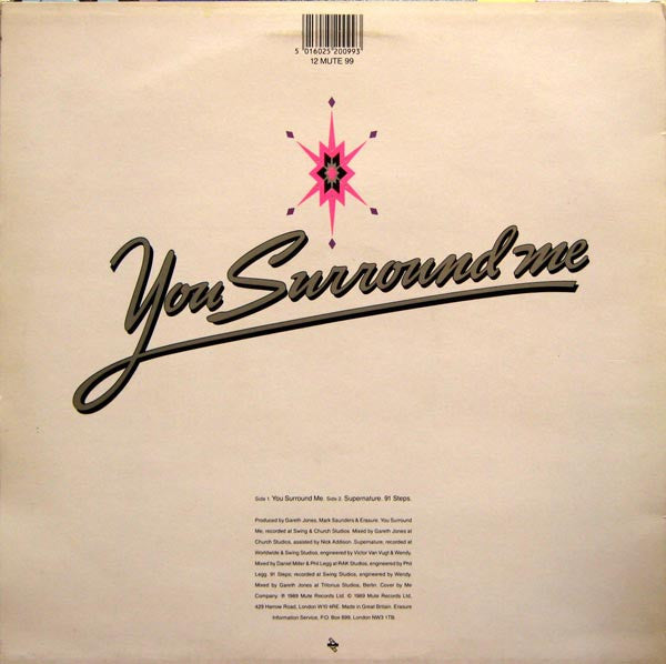 Erasure - You Surround Me - Used Vinyl 12" image 2