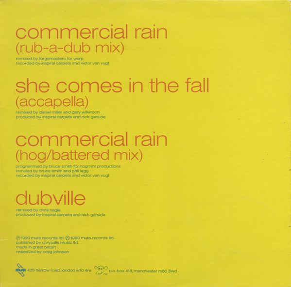 Inspiral Carpets - Commercial Rain / She Comes In The Fall (Remixes) image 3