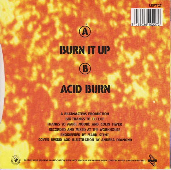 Beatmasters - Burn It Up - Used Vinyl Record 7" image 2