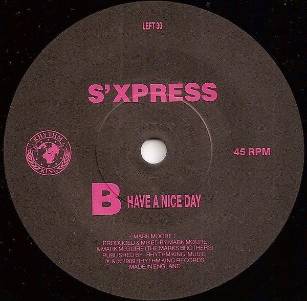 S'Express - Hey Music Lover - Used Vinyl Record 7" image 5