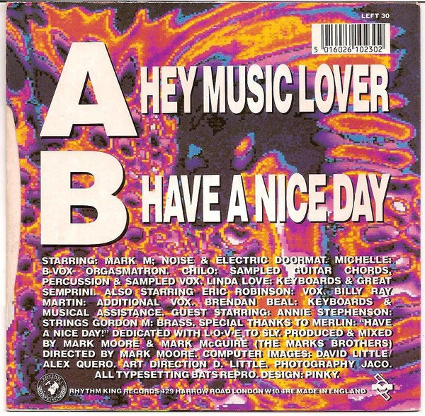 S'Express - Hey Music Lover - Used Vinyl Record 7" image 8