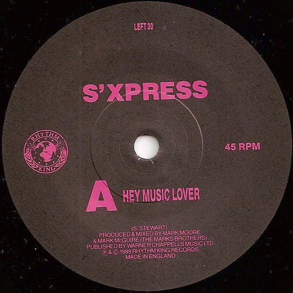 S'Express - Hey Music Lover - Used Vinyl Record 7" image 9