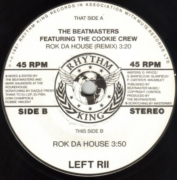 Beatmasters - Rok Da House - Used Vinyl Record 7" image 4
