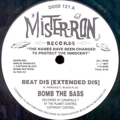 Bomb The Bass - Beat Dis - Used Vinyl Record 12" image 3