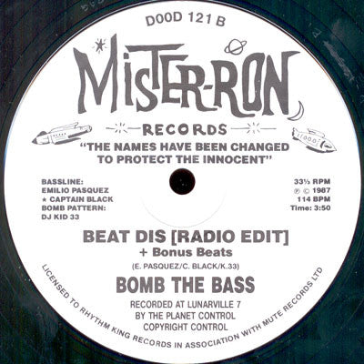 Bomb The Bass - Beat Dis - Used Vinyl Record 12" image 4