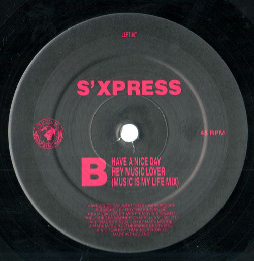S'Express - Hey Music Lover - Used Vinyl Record 12" image 4