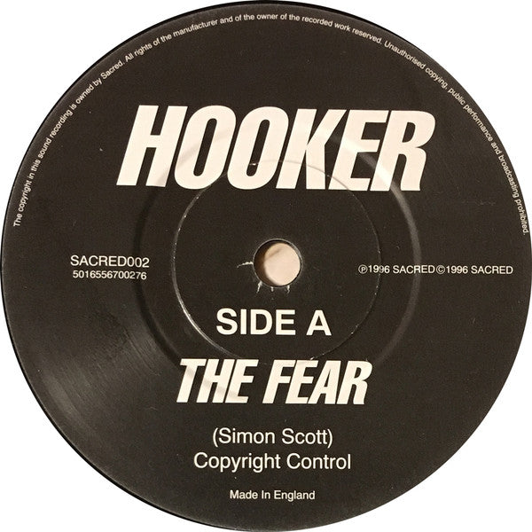 Hooker - Fear - Used Vinyl Record 7" image 3