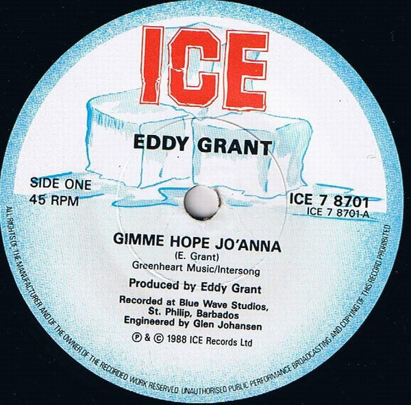Eddy Grant - Gimme Hope Jo'Anna - Used Vinyl Record 7" image 3