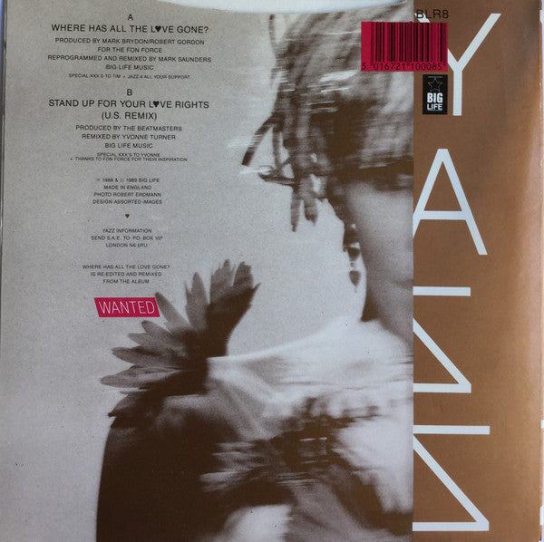 Yazz - Where Has All The Love Gone? - Used Vinyl Record 7" image 2