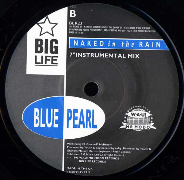 Blue Pearl - Naked In The Rain - Used Vinyl Record 7" image 4