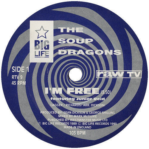 Soup Dragons - I'm Free - Used Vinyl Record 7" image 3