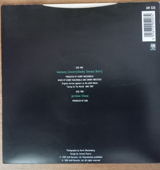 Gun - Money (Everybody Loves Her) - Used Vinyl Record 7" image 2