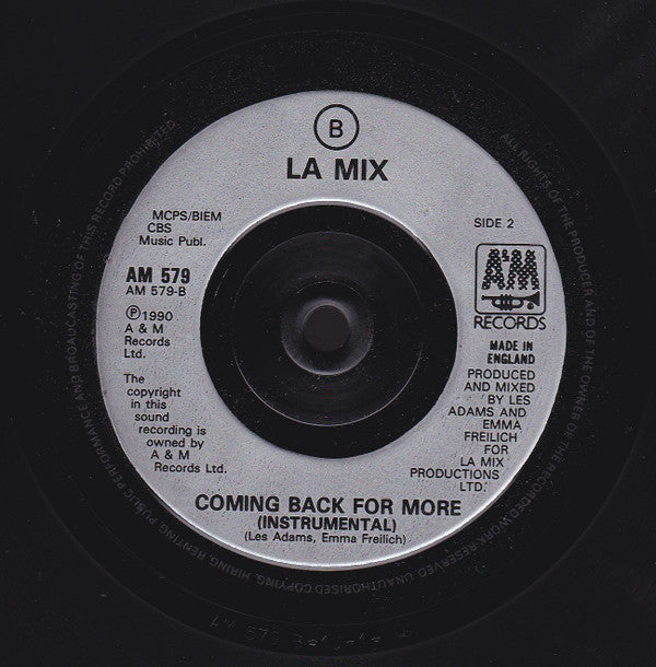 L.A. Mix - Coming Back For More - Used Vinyl Record 7" image 8