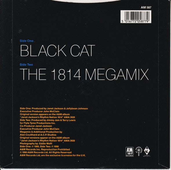 Janet Jackson - Black Cat - Used Vinyl Record 7" image 6