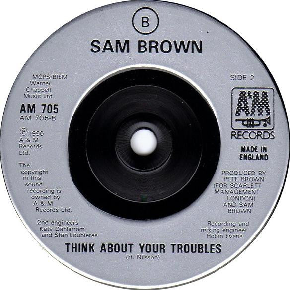 Sam Brown - As One - Used Vinyl Record 7" image 4