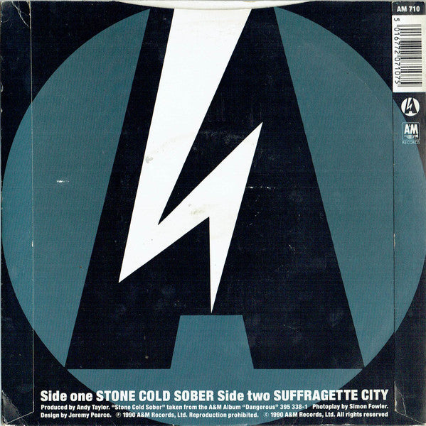 Andy Taylor - Stone Cold Sober - Used Vinyl Record 7" image 2