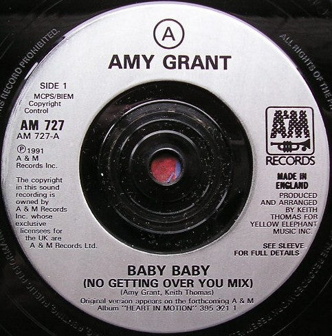 Amy Grant - Baby Baby - Used Vinyl Record 7" image 3