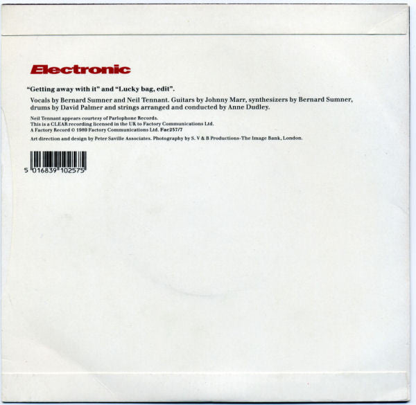Electronic - Getting Away With It - Used Vinyl Record 7" image 6
