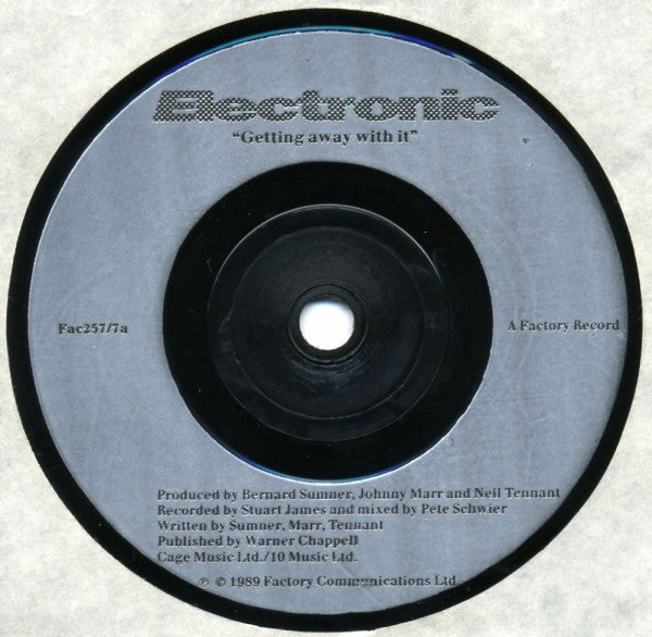 Electronic - Getting Away With It - Used Vinyl Record 7" image 7