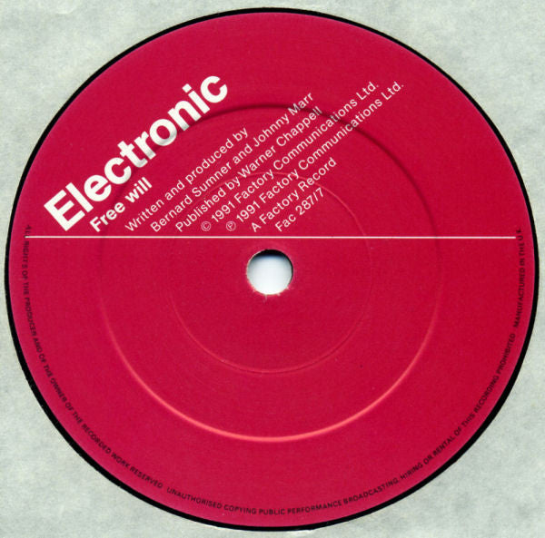 Electronic - Get The Message - Used Vinyl Record 7" image 4
