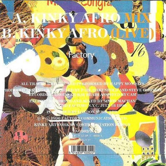 Happy Mondays - Kinky Afro - Used Vinyl Record 7" image 2