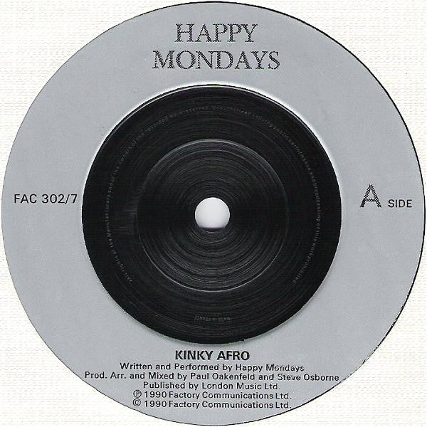 Happy Mondays - Kinky Afro - Used Vinyl Record 7" image 3