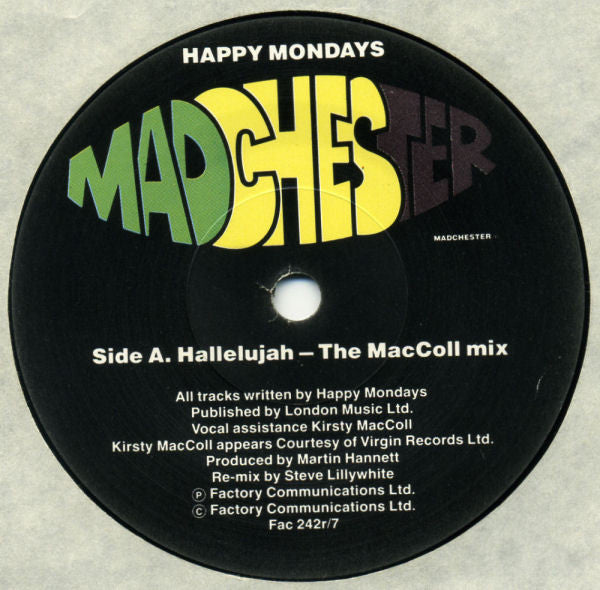 Happy Mondays - Madchester Rave On - Used Vinyl Record 7" image 3