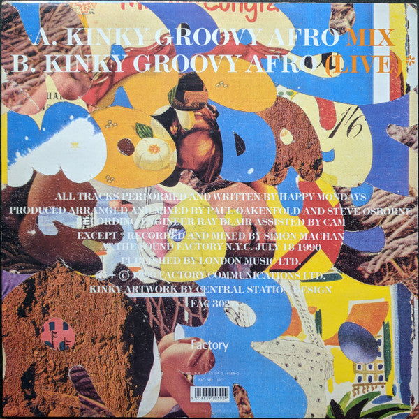 Happy Mondays - Kinky Groovy Afro - Used Vinyl Record 12" image 2